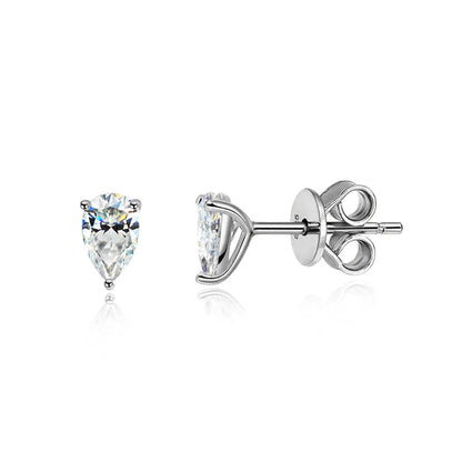 Pear Cut Moissanite Earrings