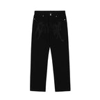 Embroidered Letter Loose Hip-Hop Jeans