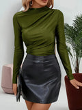 Round-Neck Knit T-Shirt