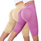 Seamless Hip-Lifting Yoga Shorts 2-Pack