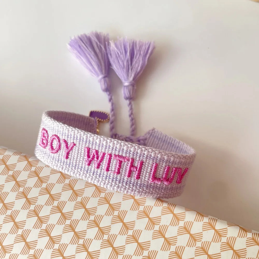 Woven Heart Letter Bracelet