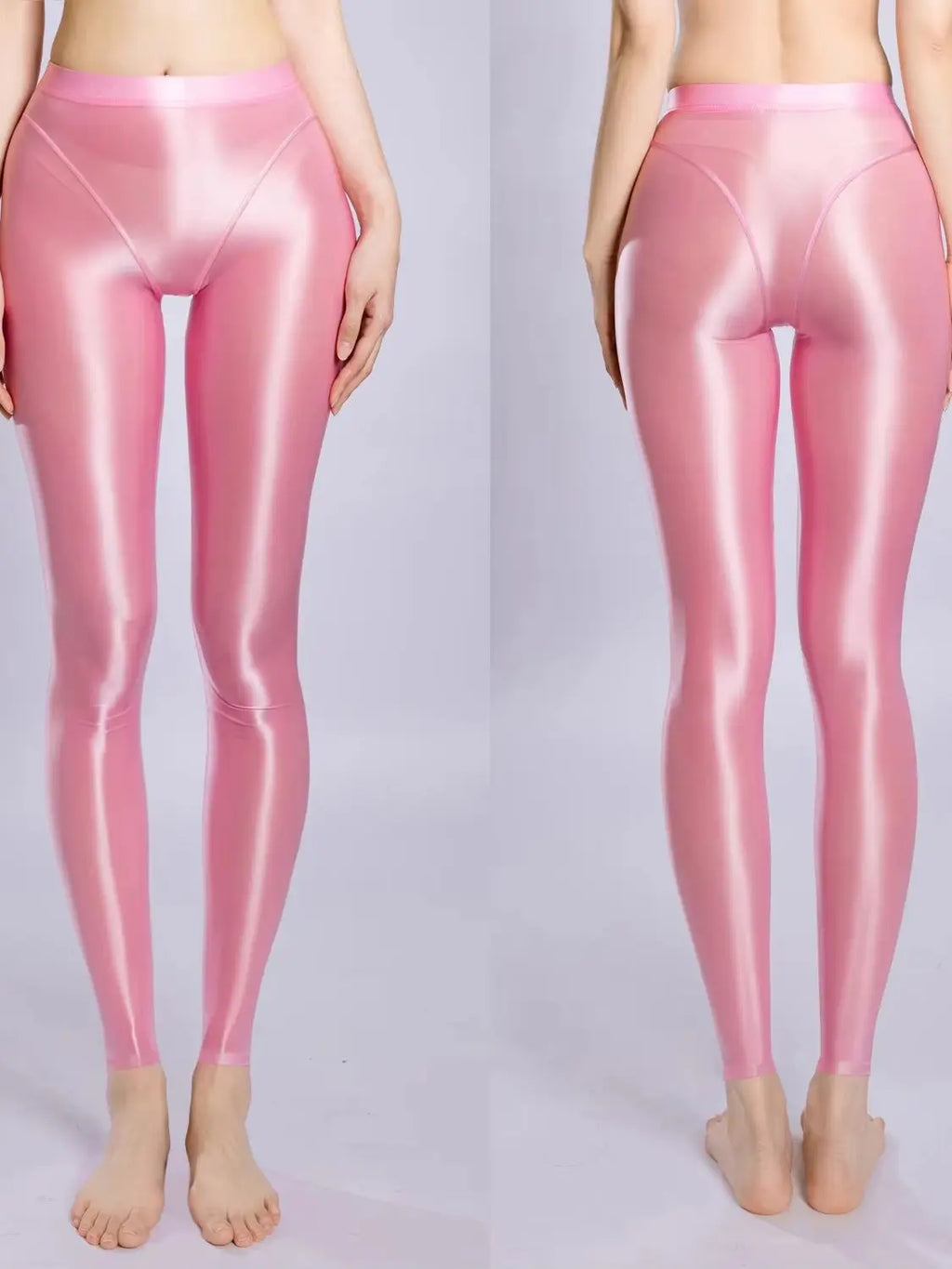 Bessmini Shiny High-Cut Pencil Leggings