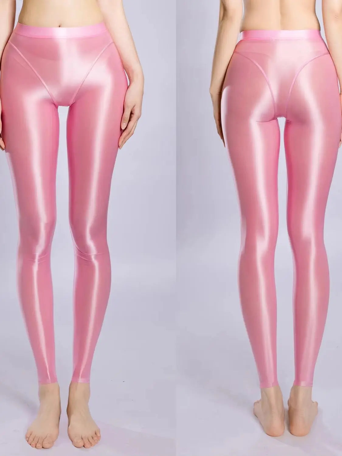Bessmini Shiny High-Cut Pencil Leggings