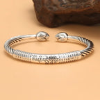 Retro Punk Koi Fish Engraved Bracelet