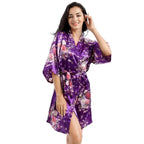 Daffodil Floral Kimono Bathrobe