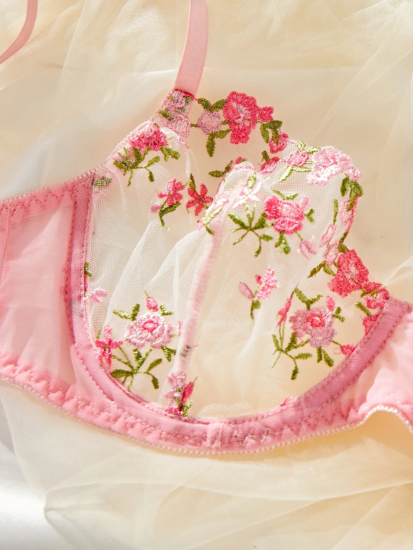Delicate Floral Lingerie