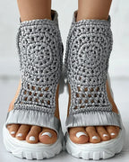 Women Stretch Platform Sandals