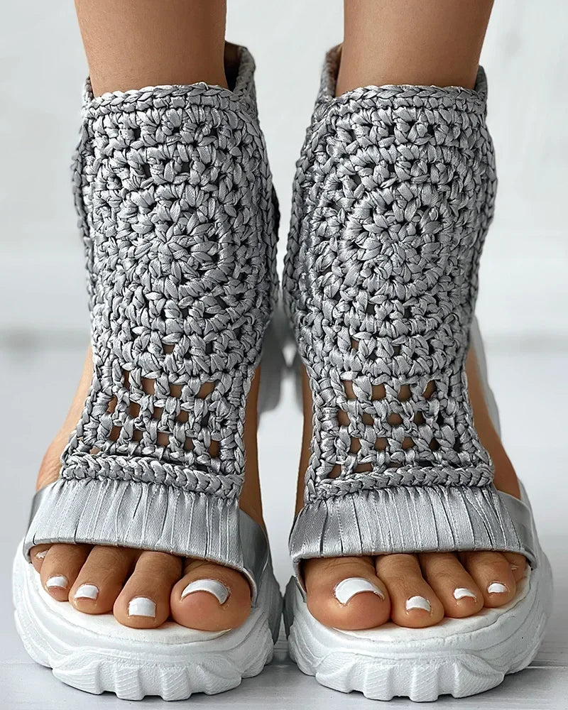 Women Stretch Platform Sandals