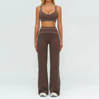 Knit Construction Sleeveless True-To-Size Fit Two-Piece Yoga Set