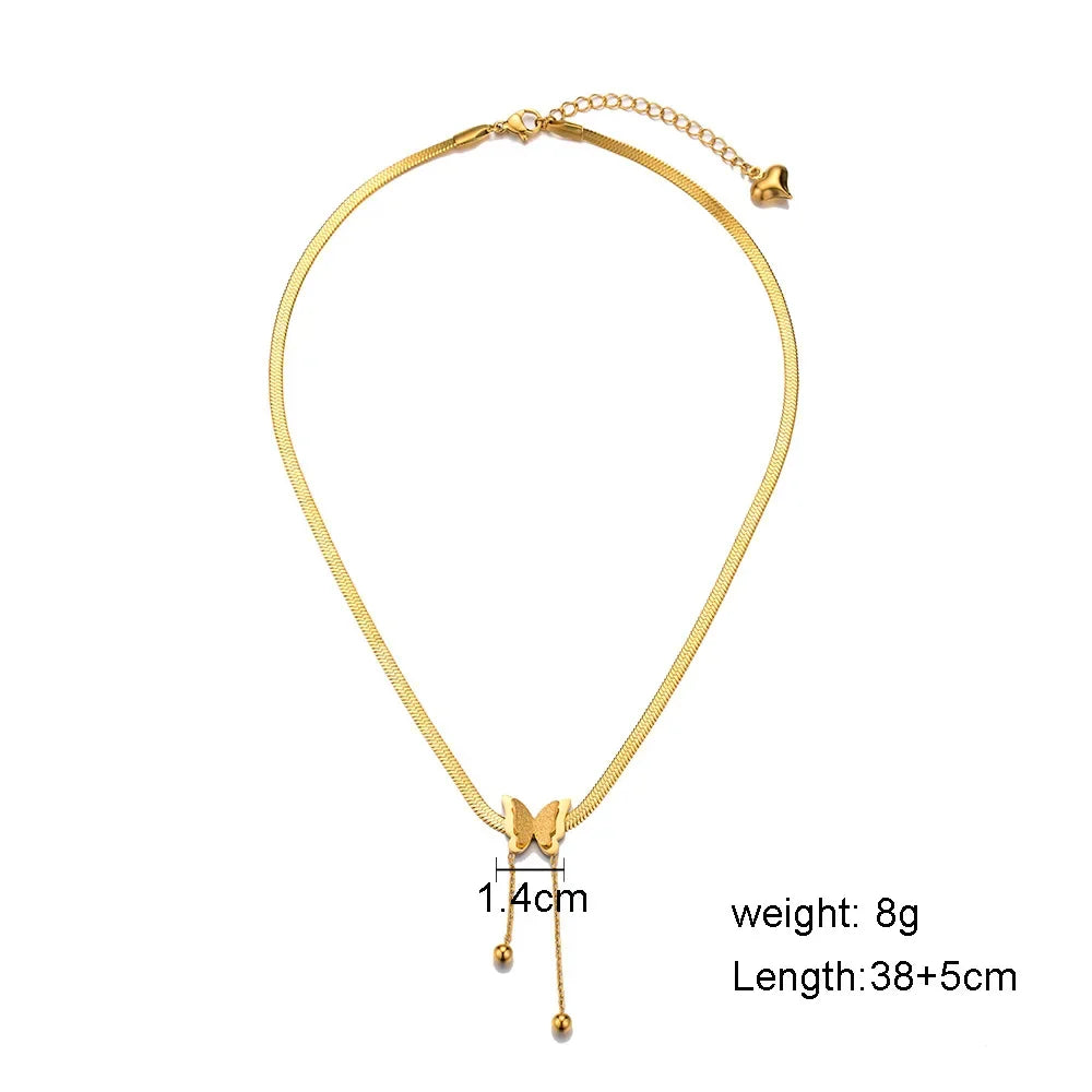 Insect Pendant Snake Necklace