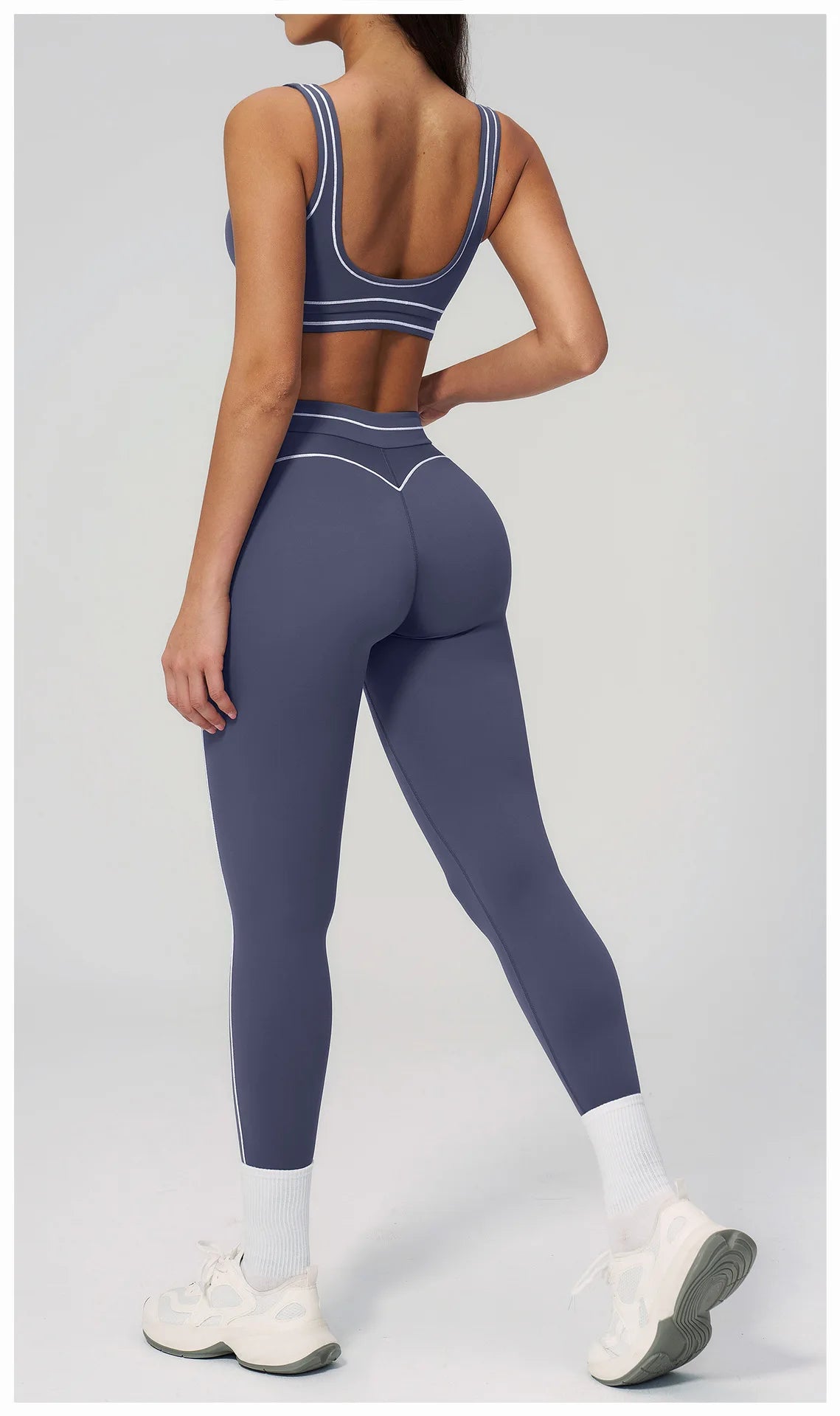 Knit Construction Sleeveless True-To-Size Fit Two-Piece Yoga Set