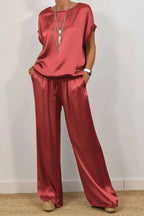 Women’s Satin Two Piece Set