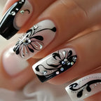 Gothic False Nails Dark Red