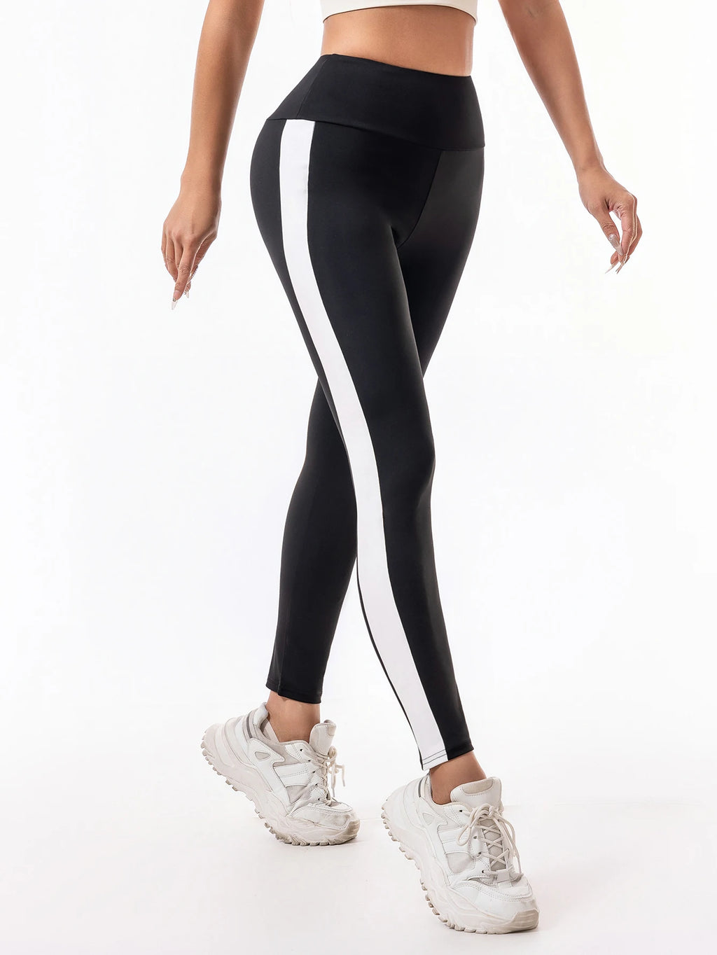 Elastic Letter Print Hip-Lift Leggings