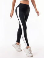 Elastic Letter Print Hip-Lift Leggings