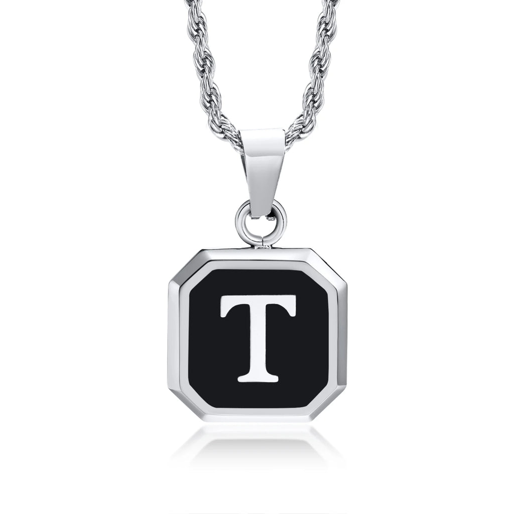 Initials Letter Pendant Necklace