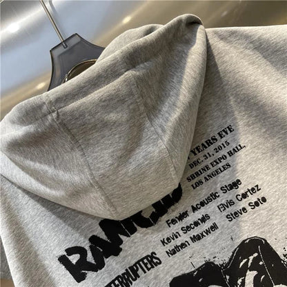 Letter Print Tank Hoodie