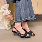 Women Print Thin Heel Sandals