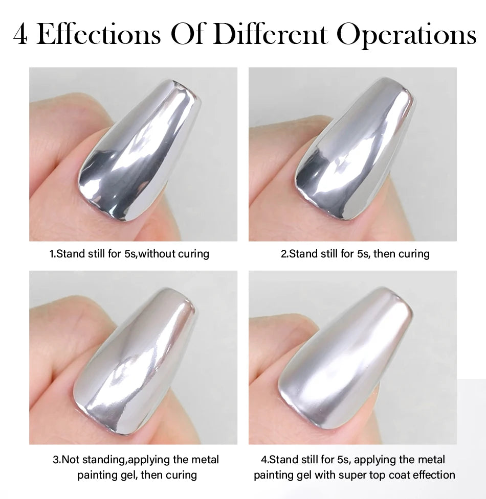 BORN PRETTY Silver Metal Effect
