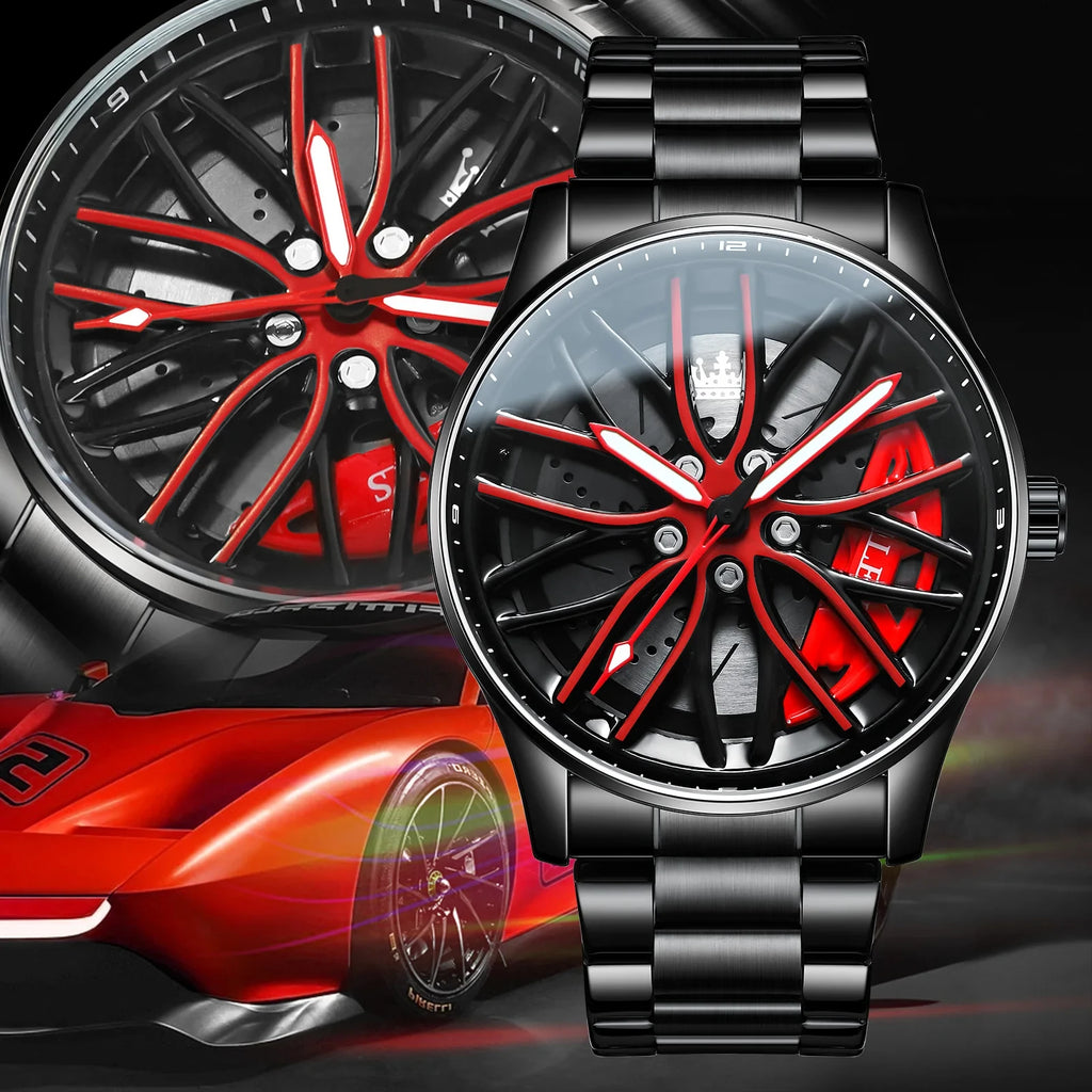 Luxfacigoo Car Wheel Quartz Watch
