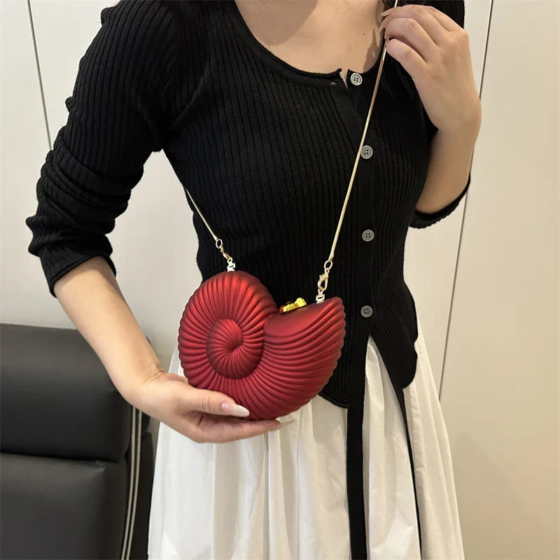 Gold Conch Crossbody Bag