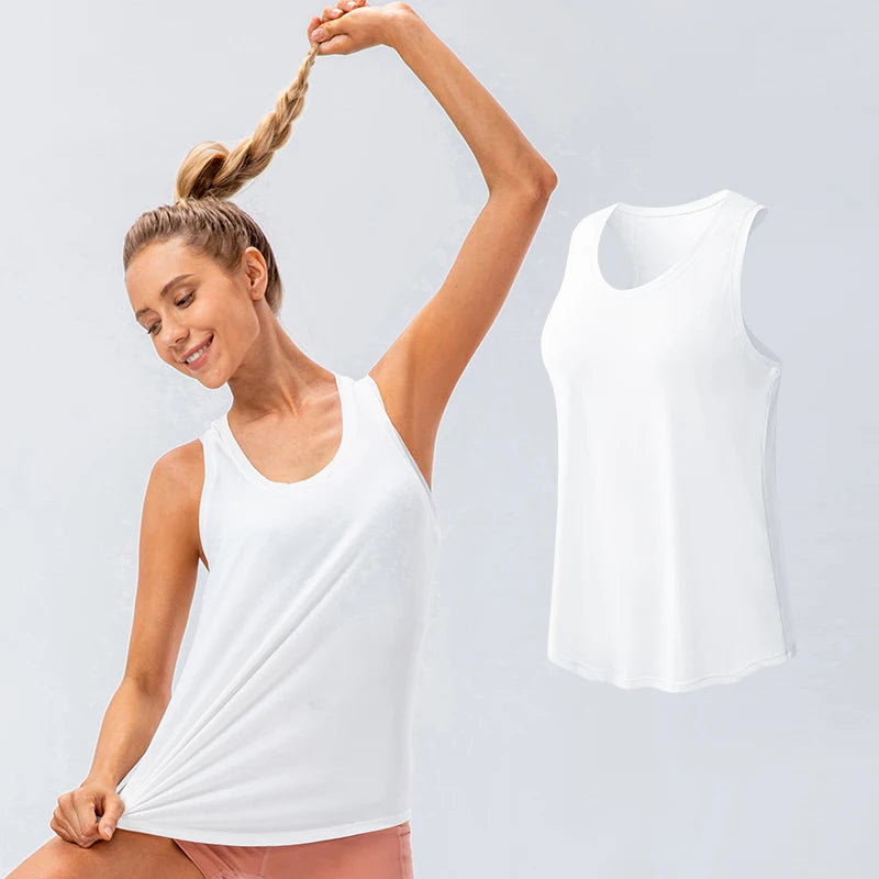 Broadcloth Sleeveless True-To-Size Fit Tank Top