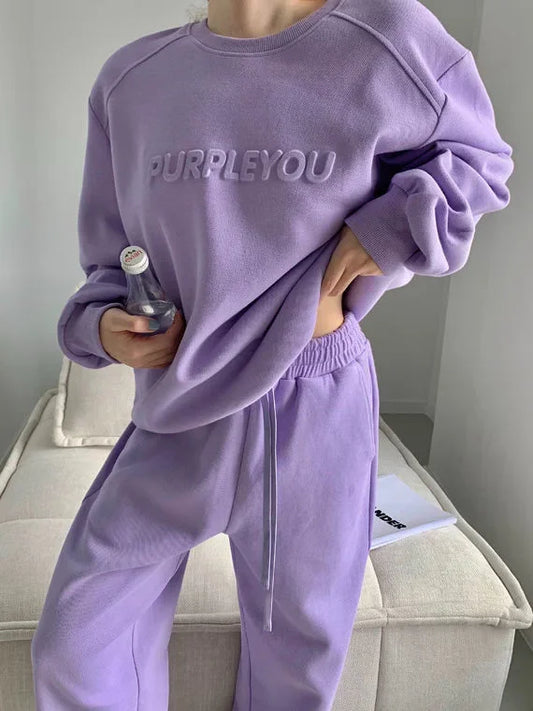 Women’s Thick Casual Tracksuit 2-Piece Set