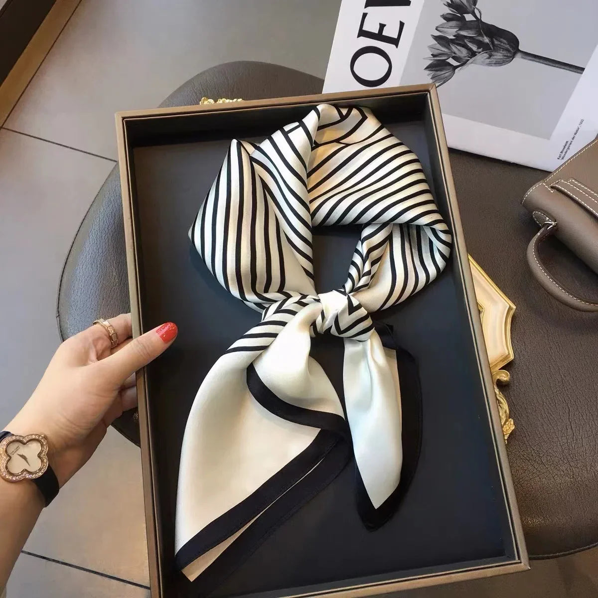 Luxury Silk Feel Square Scarf