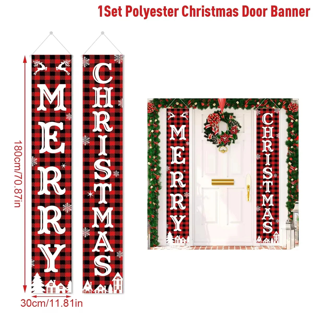 Christmas Hanging Door Banner
