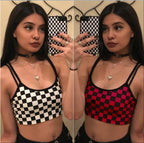 Plaid Halter Crop Top