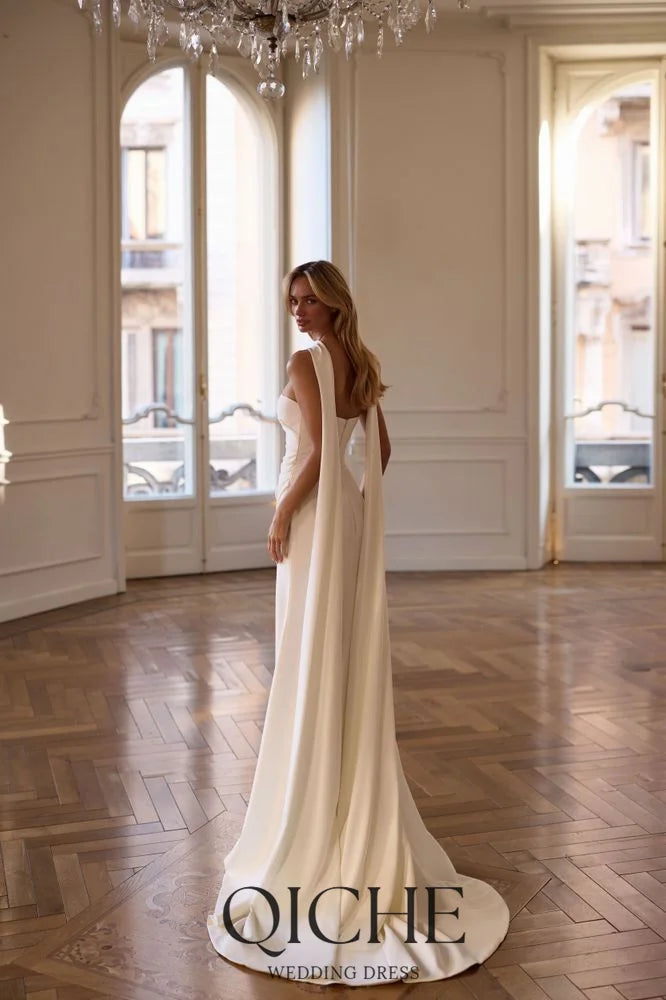 Strapless Satin Wedding Dress