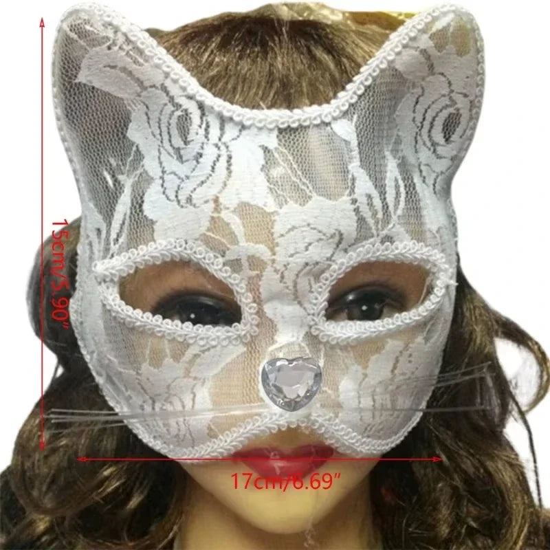 Lace Cat Face Masquerade Mask