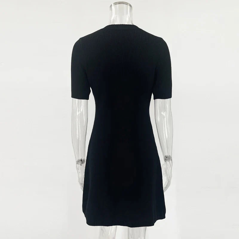 Ribbed Knit Mini Dress