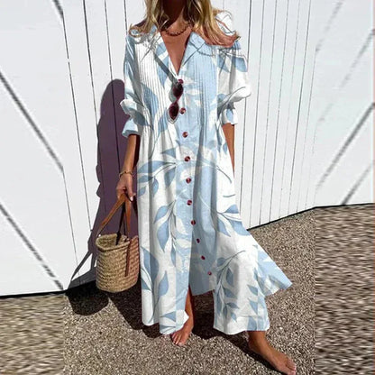 Retro Bohemian Shirt Dress