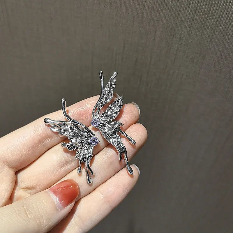 Irregular Metal Clip Earrings