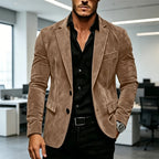 Suede Texture Notch-Lapel Sport Coat