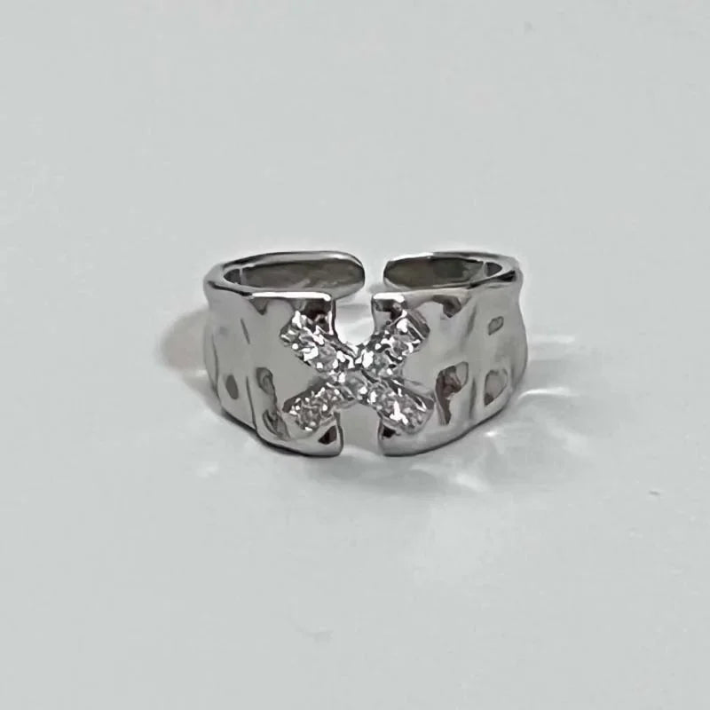 Silver Gothic Star Ring