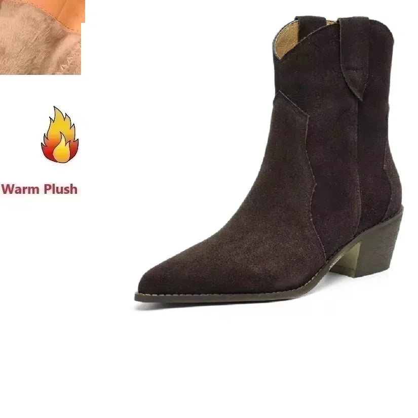 Suede Pointy Boots