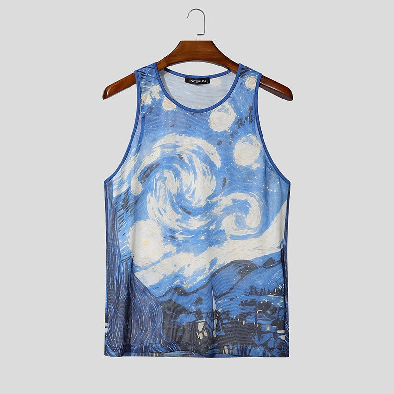 INCERUN Streetwear Sleeveless Tank Top