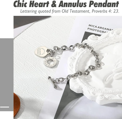 Heart Link Chain Bracelet