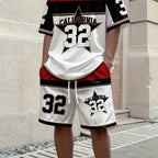 Letter Stripe Print Streetwear Set