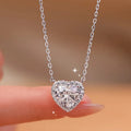 Crown Moissanite Silver Necklace