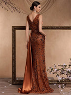 Ribbon-Splice Mermaid Dress