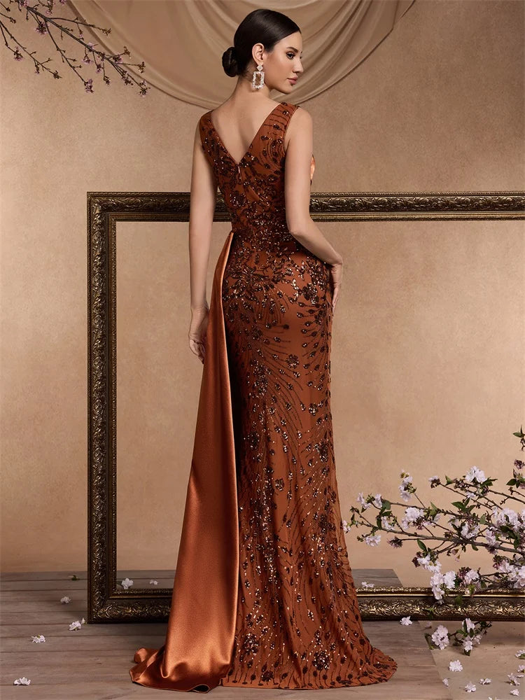 Ribbon-Splice Mermaid Dress