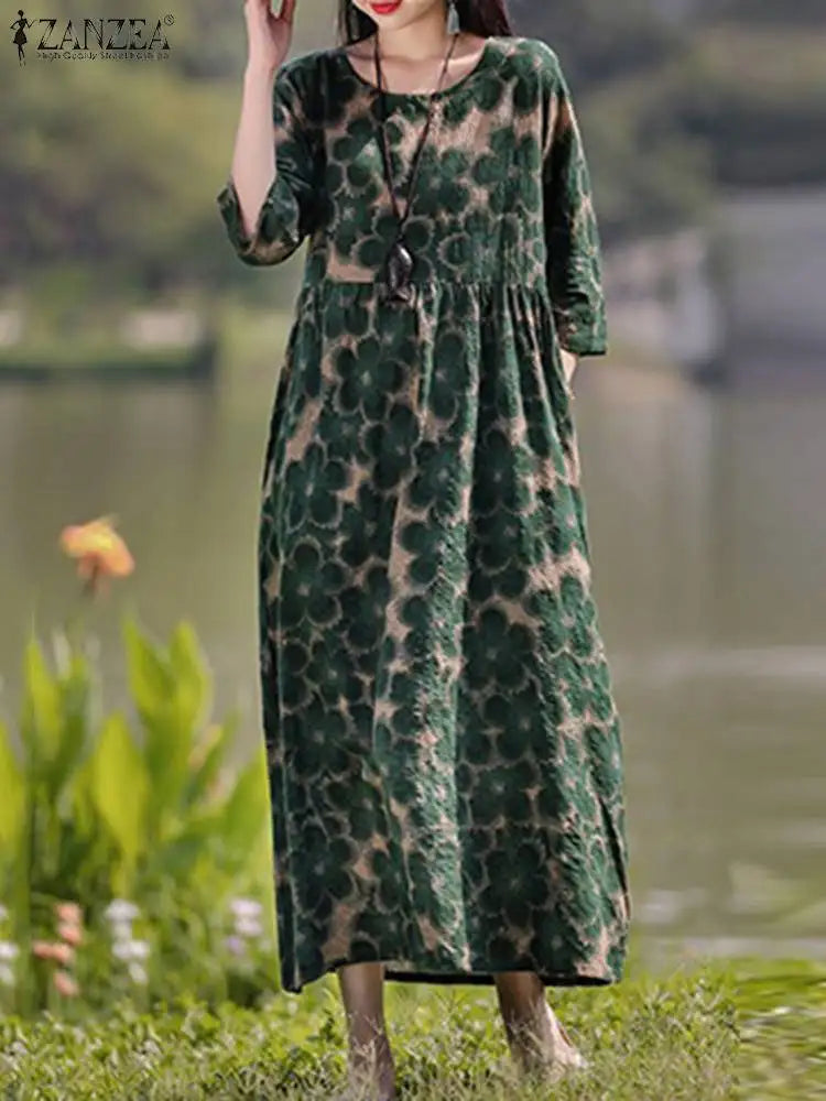 Bohemian Floral Printed Maxi Dress