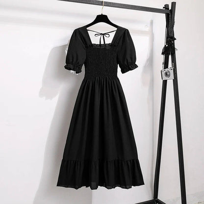 Summer Pleated Chiffon Dress