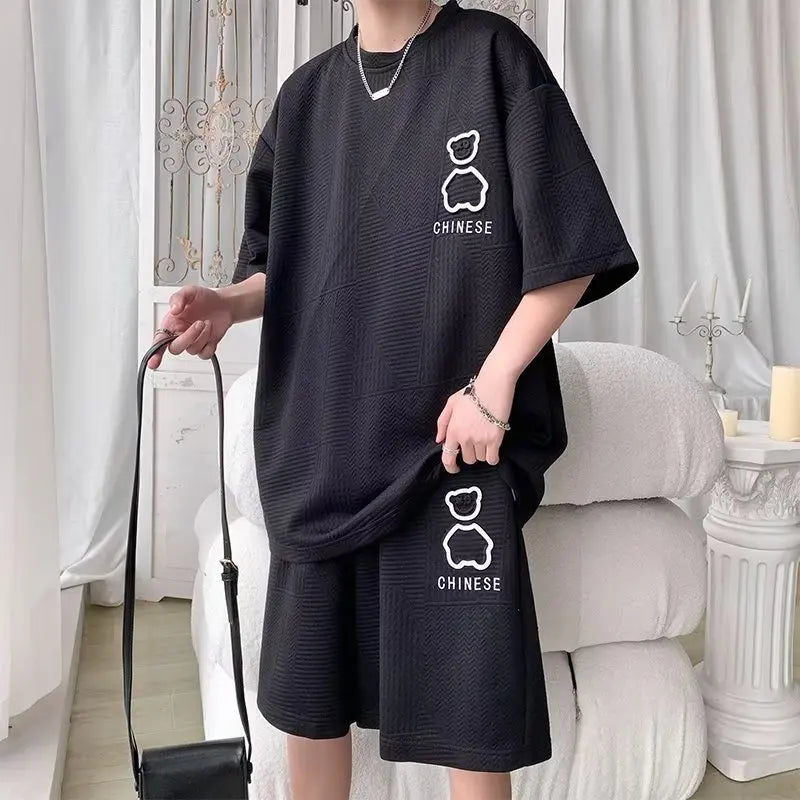 Hip-Hop Striped Sports Set
