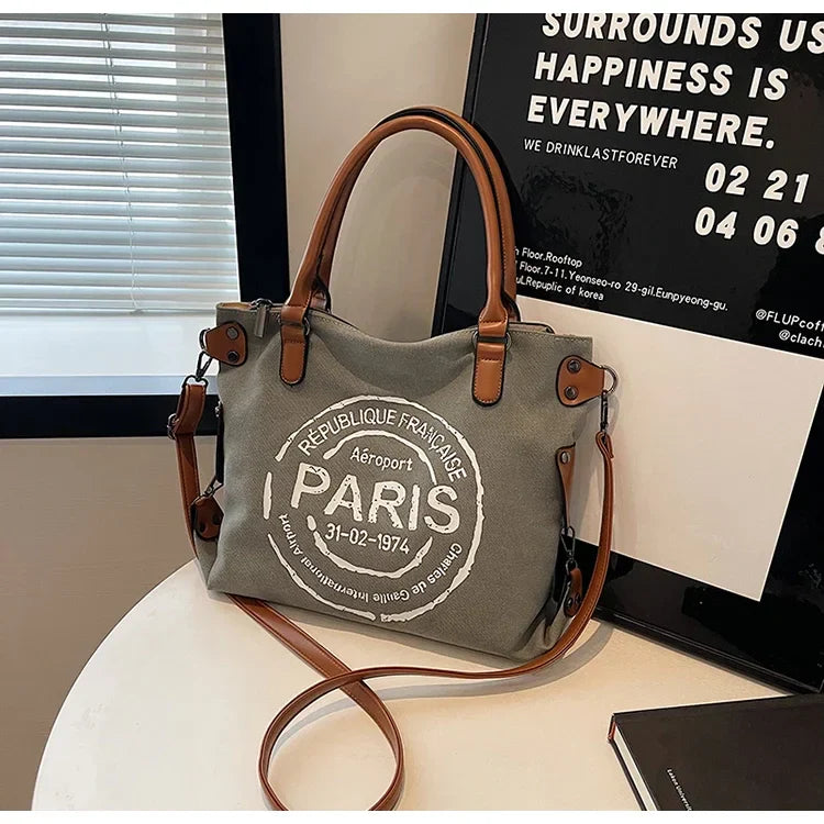 Retro Canvas Tote Bag
