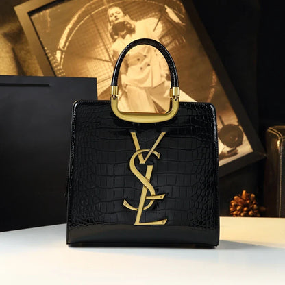 Crocodile Print Shoulder Bag