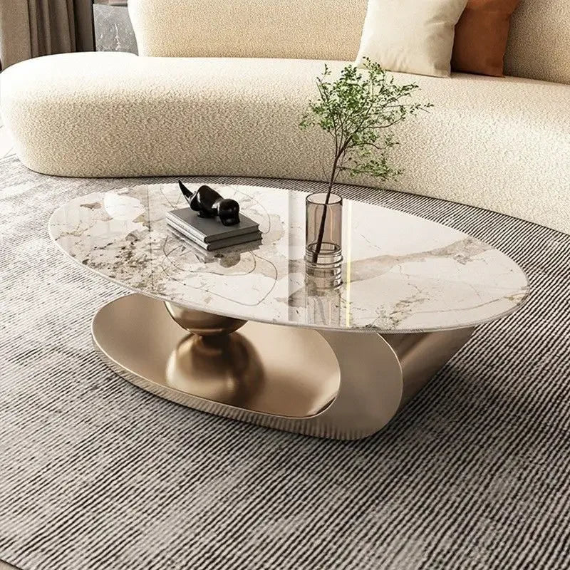 Nordic Minimalist Oval Coffee Table